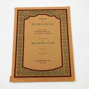 Music Booklet Album of Piano Duos 9 Pieces for 2 Pianos 4 Hands Copyright 1926